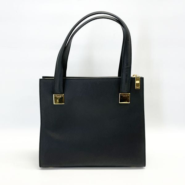 CELINE Vintage Logo Plate Women's Handbag Black [Used B/Standard] 20408612