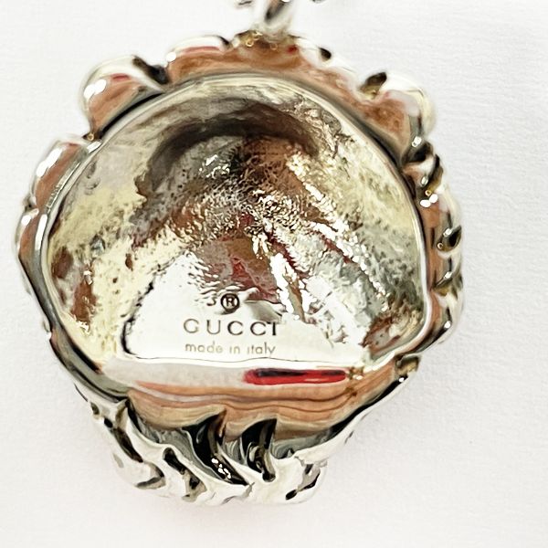 中古B/標準】GUCCI グッチ ライオンヘッド オニキス メタル ユニ