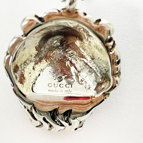 GUCCI Gucci Lion Head Onyx Metal Unisex Necklace [Used B/Standard] 20408620