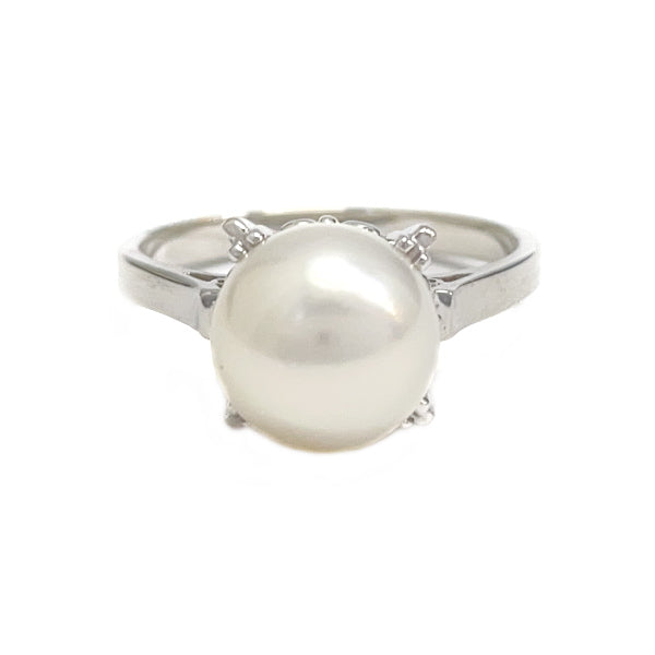 TASAKI TASAKI Pearl Akoya Pearl Approx. 8mm No. 8 Ring Pt900 Platinum Women's [Used AB] 20231222