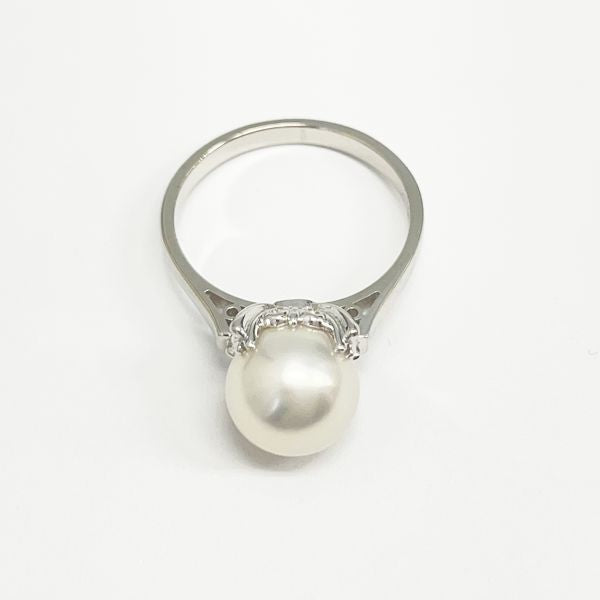 TASAKI TASAKI Pearl Akoya Pearl Approx. 8mm No. 8 Ring Pt900 Platinum Women's [Used AB] 20231222