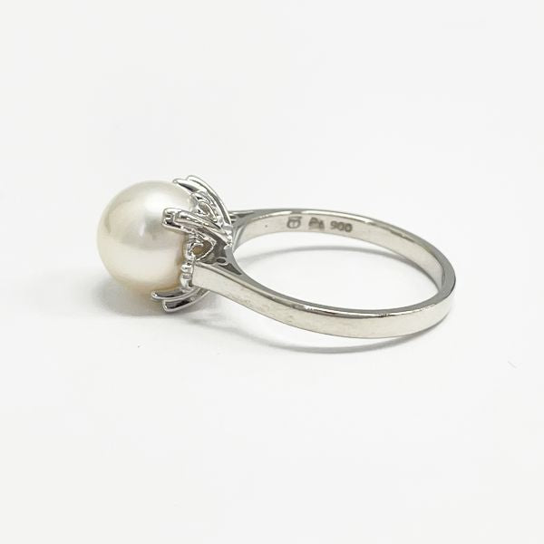 TASAKI TASAKI Pearl Akoya Pearl Approx. 8mm No. 8 Ring Pt900 Platinum Women's [Used AB] 20231222