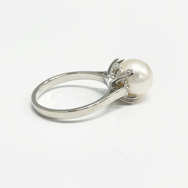 TASAKI TASAKI Pearl Akoya Pearl Approx. 8mm No. 8 Ring Pt900 Platinum Women's [Used AB] 20231222