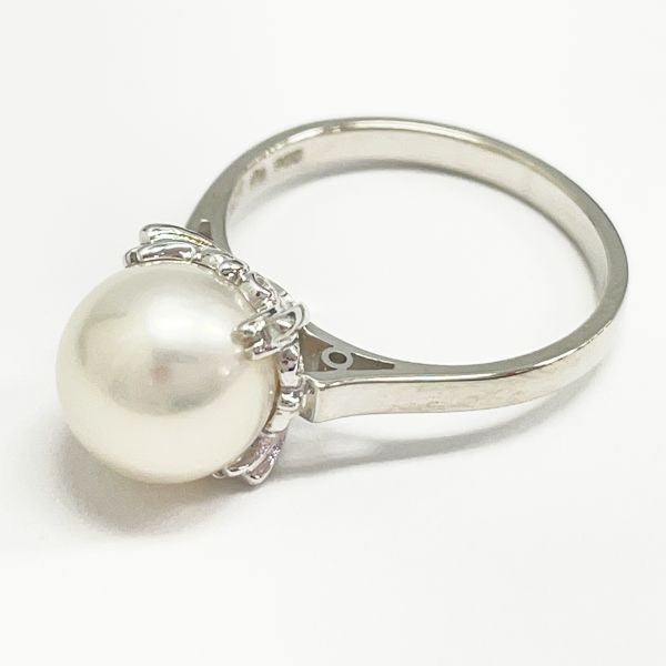 TASAKI TASAKI Pearl Akoya Pearl Approx. 8mm No. 8 Ring Pt900 Platinum Women's [Used AB] 20231222