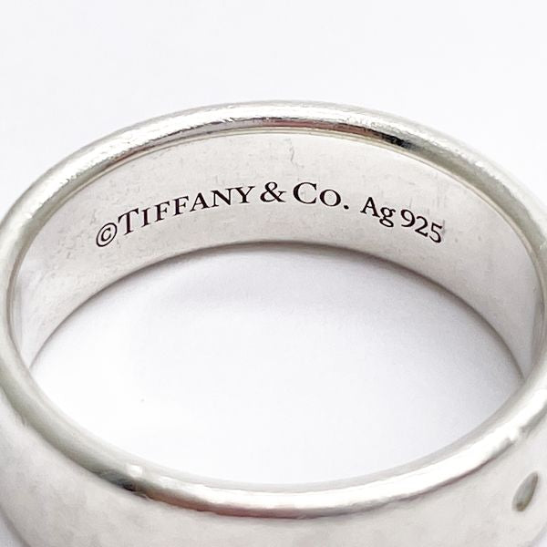 TIFFANY&amp;Co. Tiffany Return Toe Narrow 2P Diamond Silver 925 Women's Ring No. 11 [Used B/Standard] 20408637