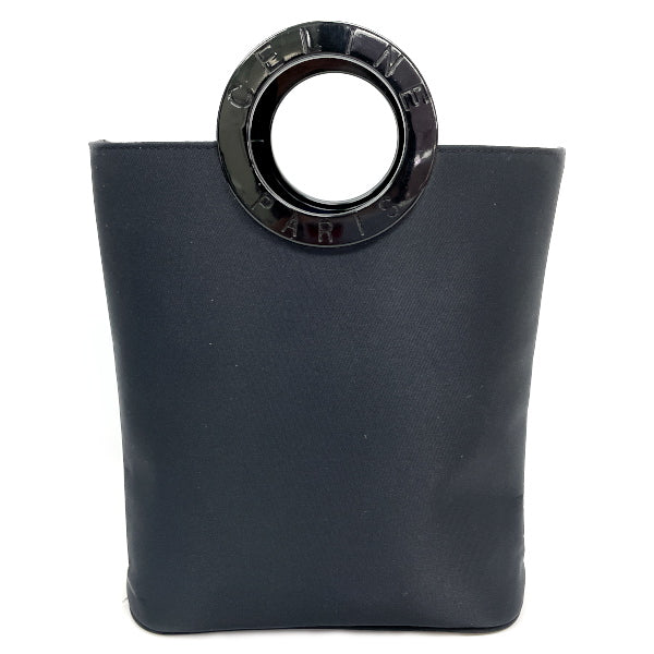 CELINE Vintage Circle Logo Ring Handle Mini Women's Handbag Black (Used AB/Slightly Used) 20409213