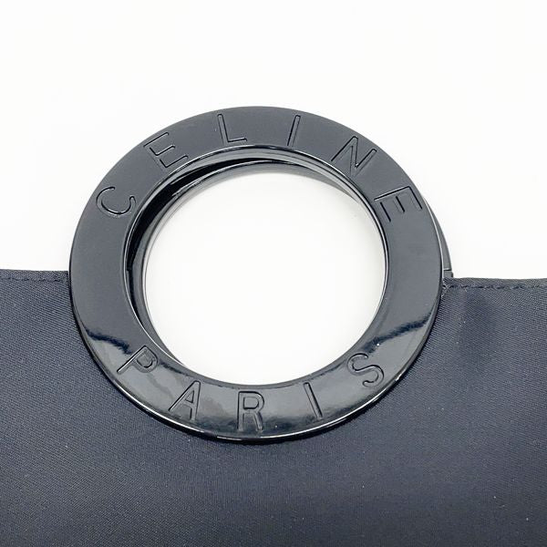 CELINE Vintage Circle Logo Ring Handle Mini Women's Handbag Black (Used AB/Slightly Used) 20409213