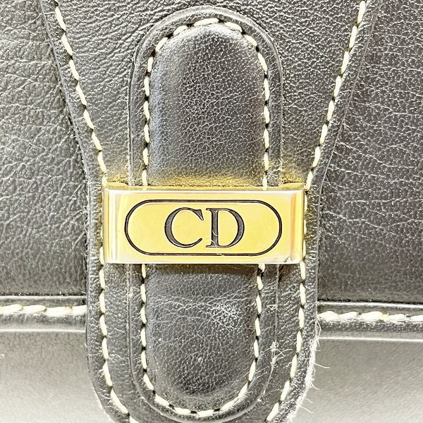 Christian Dior Vintage CD Logo Plate Push Lock 2WAY Women's Shoulder Bag Black (Used B/Standard) 20409233