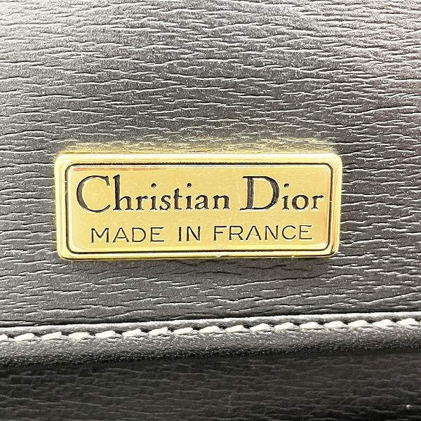 Christian Dior 复古 CD 徽标牌推锁 2WAY 女士单肩包黑色（二手 B/标准）20409233