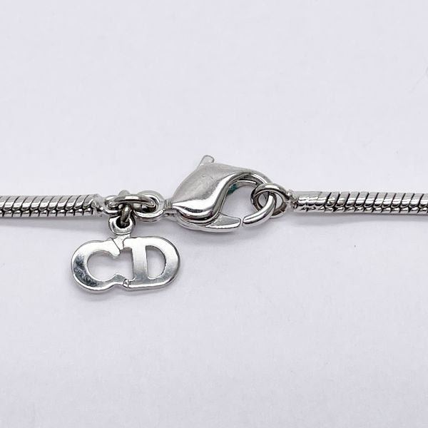 Christian Dior Logo Oval Vintage Necklace Metal Women's 20230707