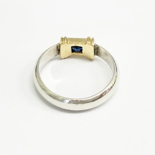 TIFFANY&amp;Co. Tiffany (Rare) Vintage Sapphire Combination Silver K14YG Women's Ring No. 11 (Used B/Standard) 20409263