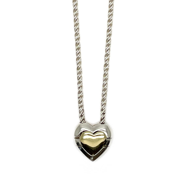 TIFFANY&amp;Co. Vintage Puzzle Heart Rope Chain Necklace 925 Silver/K18 Yellow Gold Women's 20230707