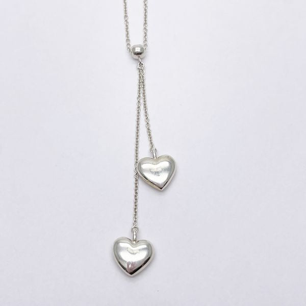 TIFFANY&amp;Co. Double Heart Necklace Silver 925 Women's [Used B] 20230707