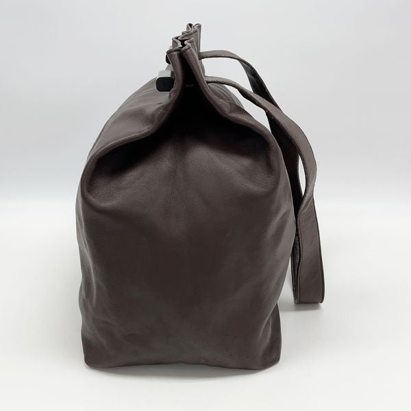 LOEWE Wood-like Logo Nappa Vintage Shoulder Bag Leather Women's 20230521