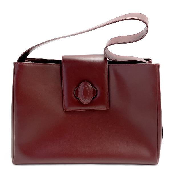 CARTIER Mastline Turnlock Shoulder Vintage Shoulder Bag Leather Women's 20230606