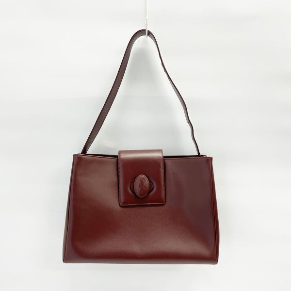CARTIER Mastline Turnlock Shoulder Vintage Shoulder Bag Leather Women's 20230606