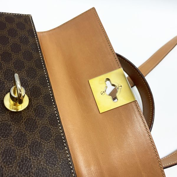 CELINE Popular Macadam Ring Hardware 2WAY Mini Vintage Handbag PVC/Leather Women's 20230606