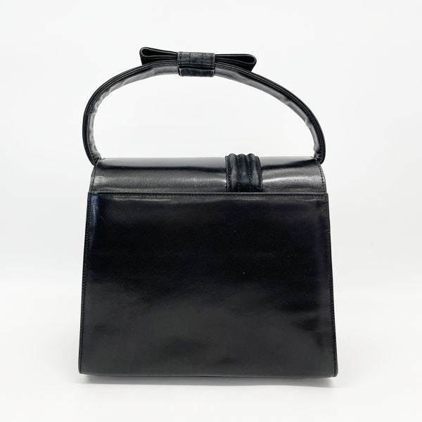 Gianni Versace Ribbon One Handle Vintage Handbag Suede/Leather Women's 20230608