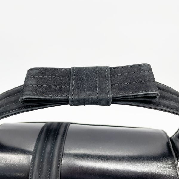 Gianni Versace Ribbon One Handle Vintage Handbag Suede/Leather Women's 20230608