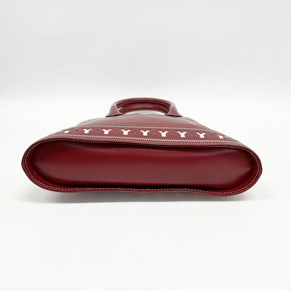 YVES SAINT LAURENT Y cutout 2WAY logo charm vintage handbag leather ladies 20230529