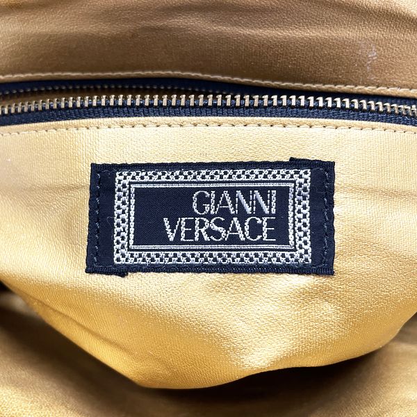 Gianni Versace（ジャンニ・ヴェルサーチ） サンバースト チェーン ヴィンテージ ショルダーバッグ レザー レディース  20230605