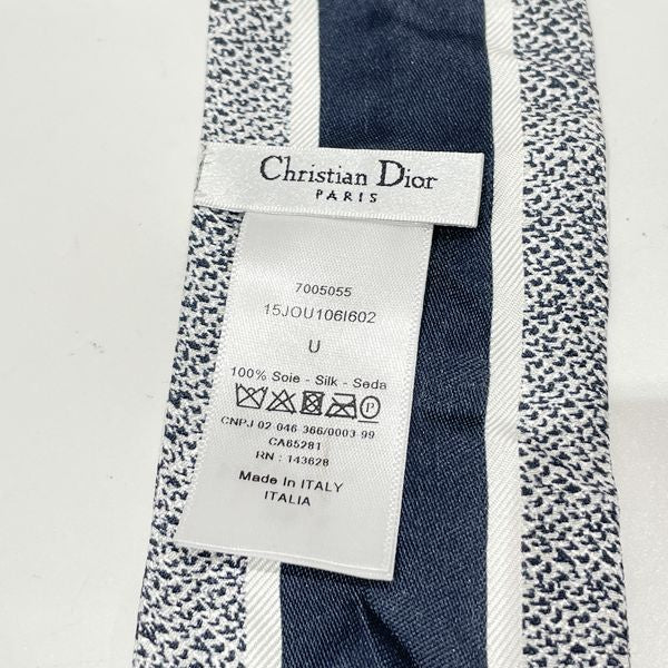 Christian Dior クリスチャンディオール ミッツァ トワル ドゥ ジュイ ソヴァージュ レディース スカーフ ネイビー×ホワイト 【中古B/標準】 20412804