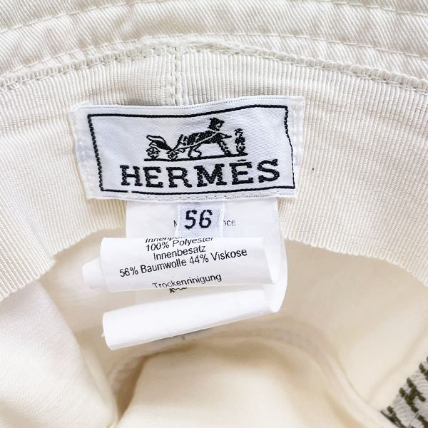 中古B/標準】HERMES エルメス 刺繍 シンプル バケット ユニセックス