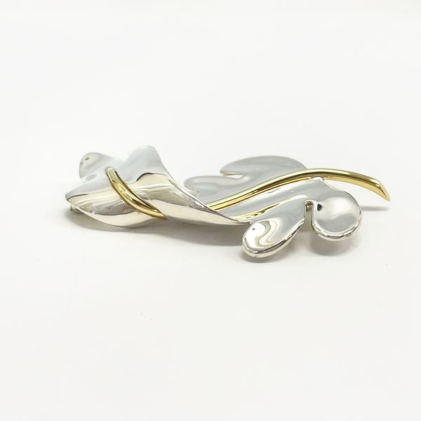 TIFFANY&amp;Co. (Rare) Vintage Leaf Combination Brooch Silver/K18 Yellow Gold Women's 20230602