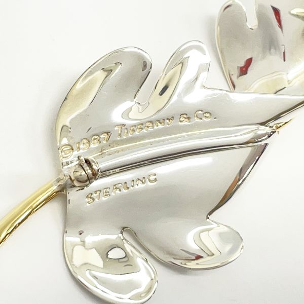 TIFFANY&amp;Co. (Rare) Vintage Leaf Combination Brooch Silver/K18 Yellow Gold Women's 20230602
