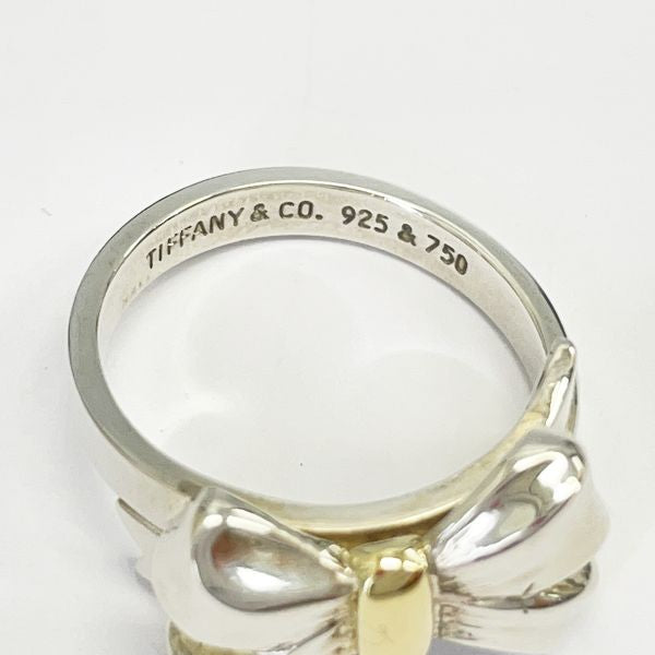 TIFFANY&amp;Co. Vintage Ribbon No. 11 Ring Silver 925/K18 Yellow Gold Women's 20230602