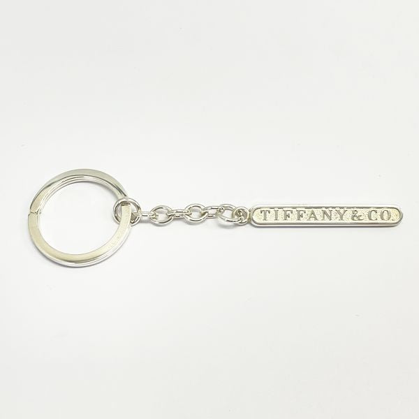 TIFFANY&amp;Co. Logo Plate Keychain Silver 925 Unisex 20230602