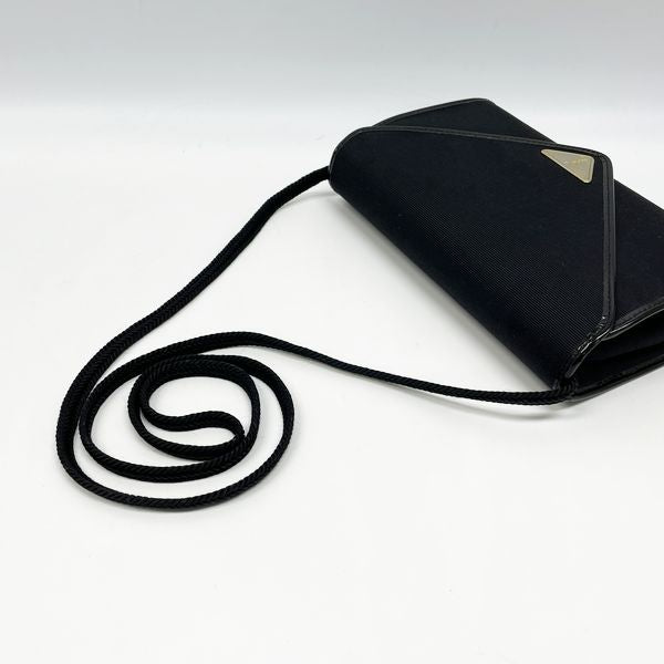 YVES SAINT LAURENT Rare YSL Logo Plate String 2WAY Vintage Shoulder Bag Canvas/Leather Ladies 20230605