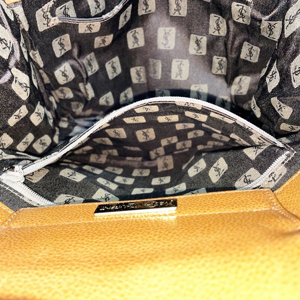 YVES SAINT LAURENT Braided Square Vintage Handbag Leather Women's 20230605