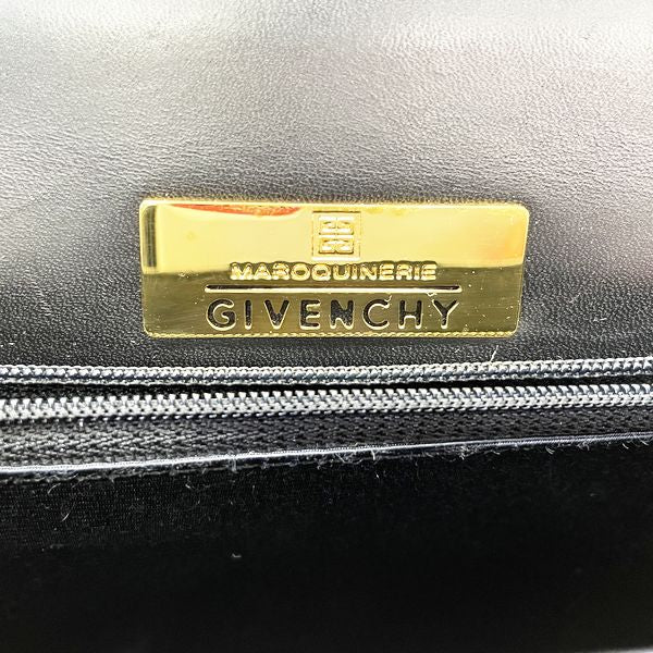 GIVENCHY 4G Logo Top Handle with Replacement Button Vintage Handbag Leather Women's 20230608
