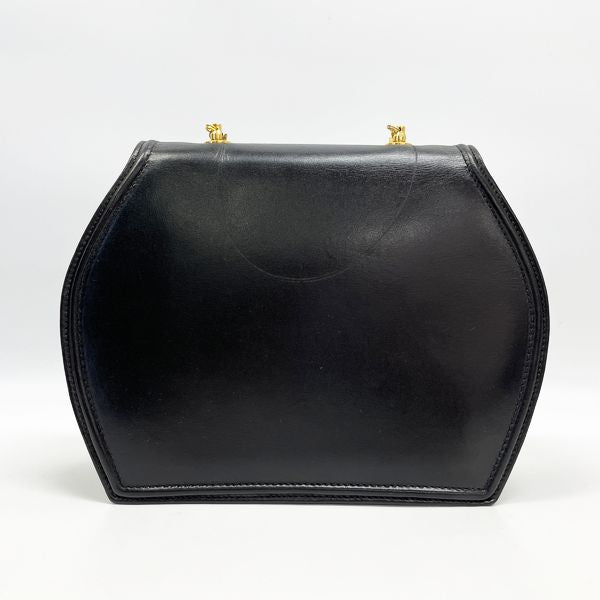 TIFFANY&amp;Co. Logo Metal Chain Clutch Vintage Shoulder Bag Leather Women's 20230605