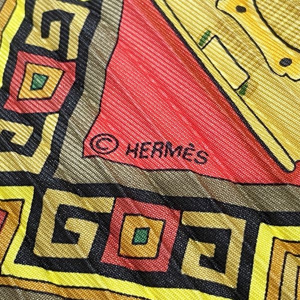 HERMES Pleated CARRE Prise IN SALZBURG In Salzburg Women's Scarf Multicolor [Used AB/Slightly Used] 20413492