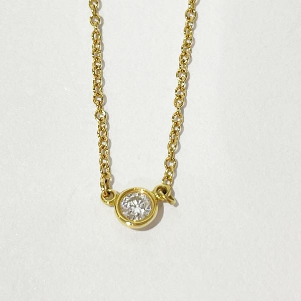 TIFFANY&amp;Co. Visthe Yard 1P Diamond Necklace K18 Yellow Gold Women's [Used B] 20230825