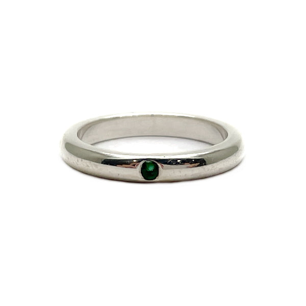 TIFFANY&amp;Co. Stacking Band Emerald No. 7 Ring Silver 925 Women's [Used B] 20231201