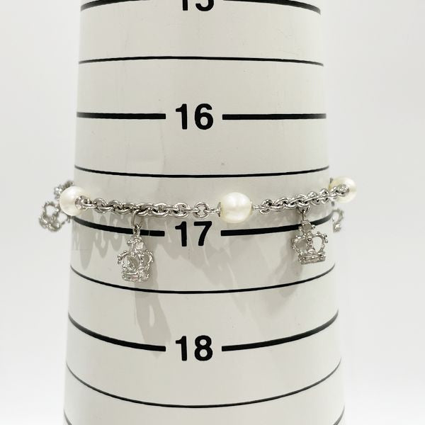 Justin Davis Pearl Crown Bracelet Silver 925 Women's [Used B] 20230829