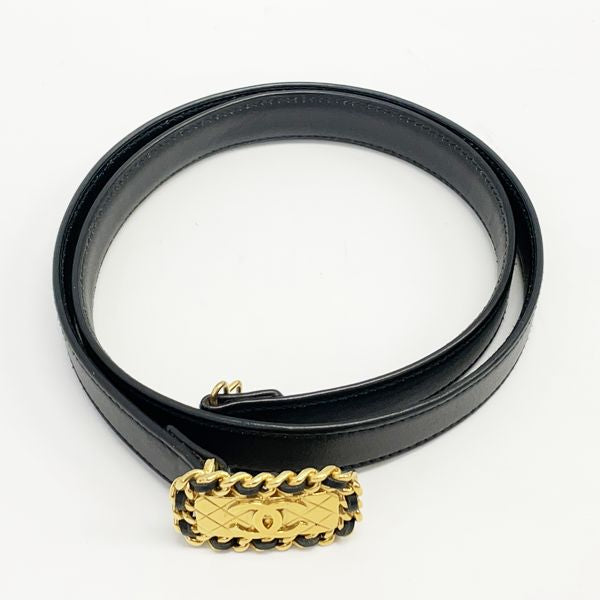 CHANEL Rare Coco Mark Matelasse Chain 32/80 96P Vintage Belt Leather/GP Ladies 20230623