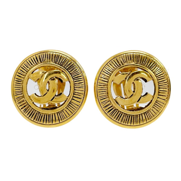 CHANEL Coco Mark Round Vintage Earrings GP Women's [Used AB] 20231102