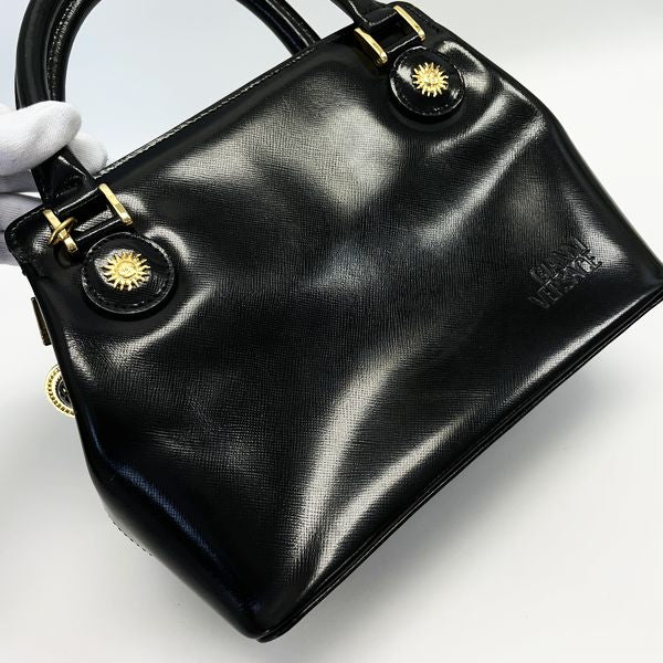 Gianni Versace Sunburst Vintage Handbag Leather Women's 20230606