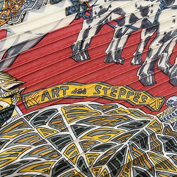 エルメス カレ90 ART des STEPPES ステップ美術 スカーフ