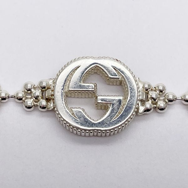 GUCCI Interlocking G Bracelet Silver 925 Unisex [Used B] 20230829