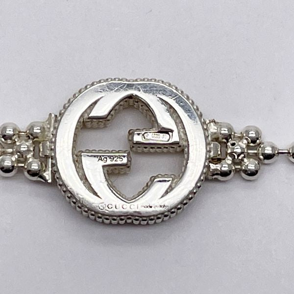 GUCCI Interlocking G Bracelet Silver 925 Unisex [Used B] 20230829
