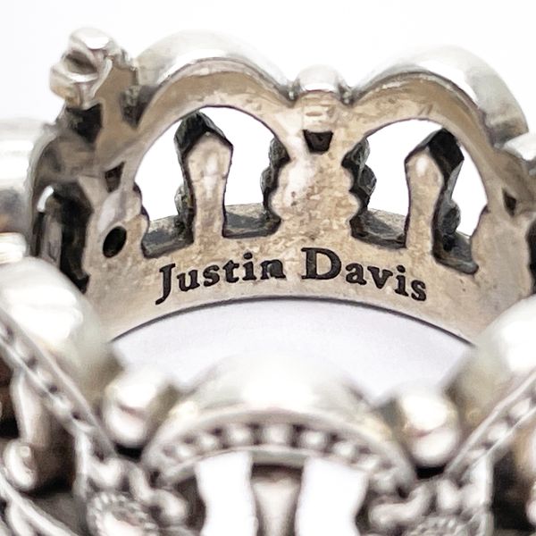Justin Davis(ジャスティンデイビス) クラウンモチーフ 1Pダイヤ 8号 リング・指輪 シルバー925 レディース【中古B】20230712