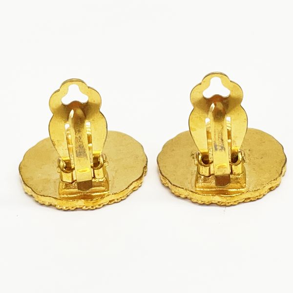 CHANEL Coco Mark Round 95A Vintage Earrings GP Women's [Used AB] 20231102
