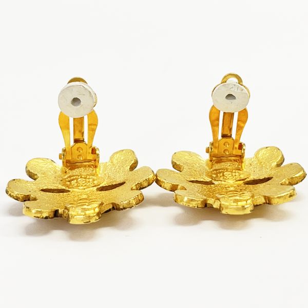 CHANEL Coco Mark Flower Motif 94P Vintage Earrings GP Women's [Used AB] 20231102