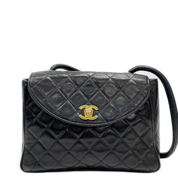 Used B/Standard] CHANEL Vintage Matelasse Turnlock G Hardware Women's Shoulder  Bag Black 20414254