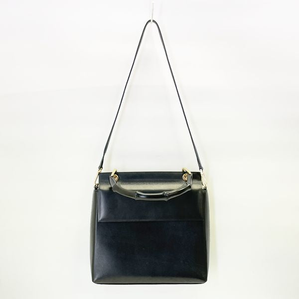 GUCCI Bamboo 2WAY Top Handle 001.3444.1887 Vintage Handbag Leather Women's 20230606